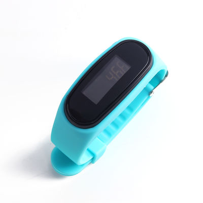 Rettangolo rosa di silicone indossabile passo tracker pedometro semplice polso