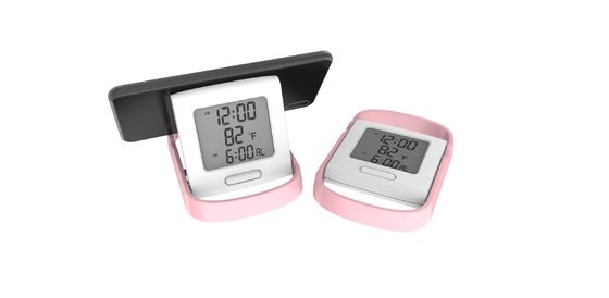 Orologio di sveglia digitale in plastica personalizzato con moderno allarme di alba