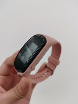 Rettangolo rosa di silicone indossabile passo tracker pedometro semplice polso