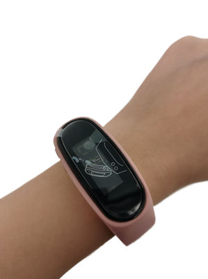 Rettangolo rosa di silicone indossabile passo tracker pedometro semplice polso