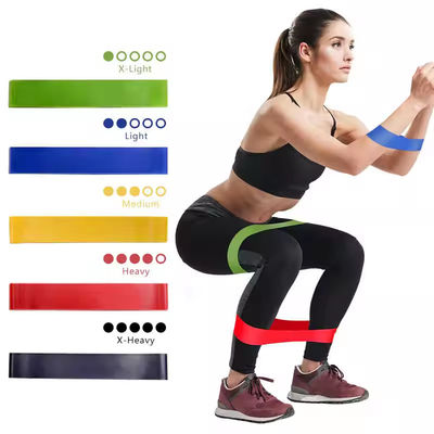 Sport Yoga Mini Butt Strength Customized Latex Esercizio Resistenza Fitness Loop Bands Set