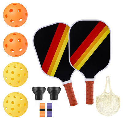 Fibra di vetro Pickleball Paddles Set per adulti con 2 racchette 4 palle e borsa da trasporto