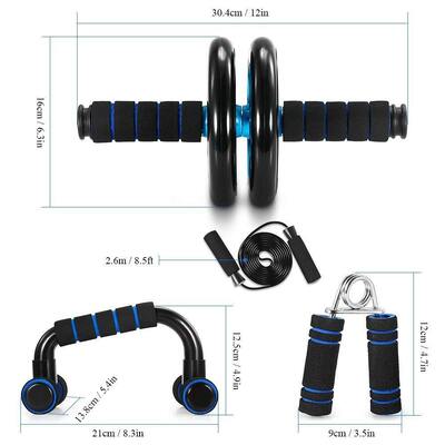 Attrezzature per la palestra a domicilio Con Ab Roller Sping Up Bar Resistance Bands Jump Rope And Mat