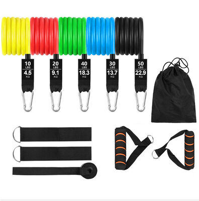 Set di fasce di resistenza con molteplici livelli di resistenza e kit accessori