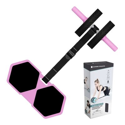 Set di ruota addominale multifunzionale con tappetino per le ginocchia e fascia elastica per l'allenamento del core a casa e l'allenamento per tutto il corpo