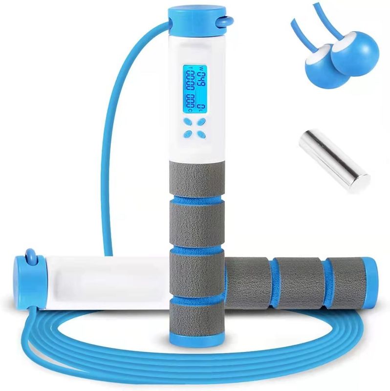 Corda di salto fitness Unisex 157 G Esercizio a domicilio Velocità ponderata Corda di salto con contatore e cordless intelligente