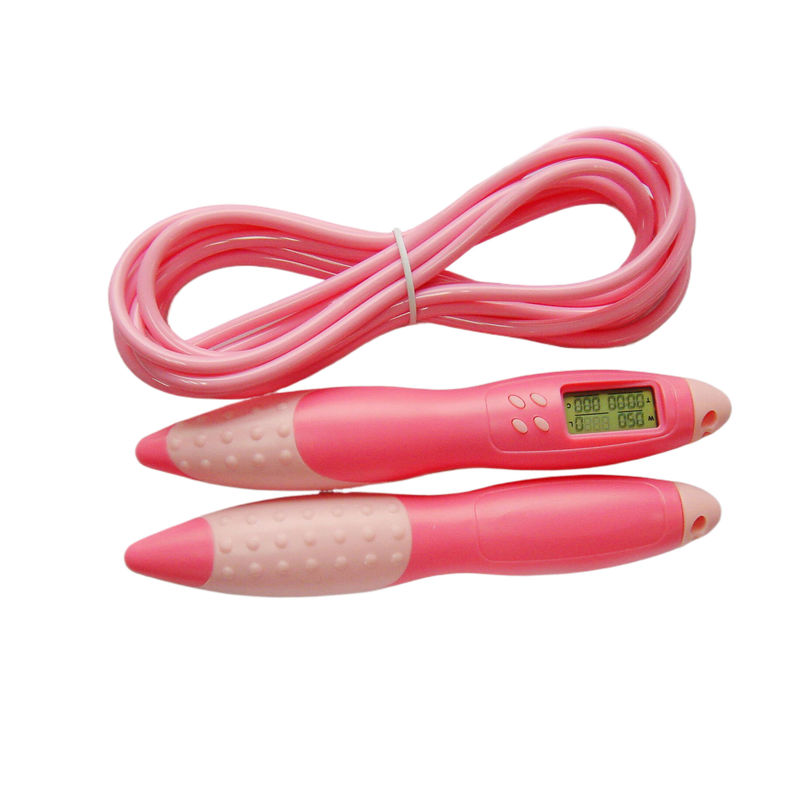 Corde di salto fitness JP-100 tutto rosa peso portante aerobica salto corda colore personalizzato e marchio
