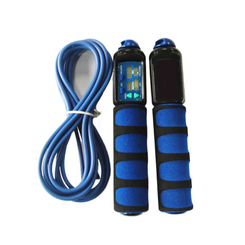 Fitness salto a corda colore personalizzato Logo nero blu scuro salto a corda esercizio elettronico salto a corda OK-168