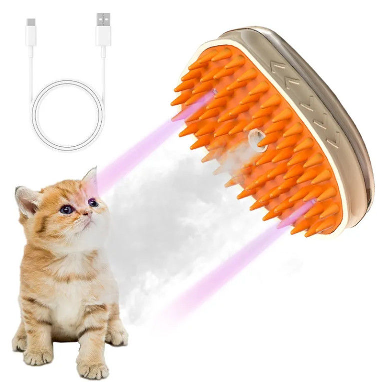 Nuovo Cute 3 in 1 Spray elettrico depilazione per animali da compagnia pettine per animali da compagnia spazzola a vapore per massaggi e pulizia